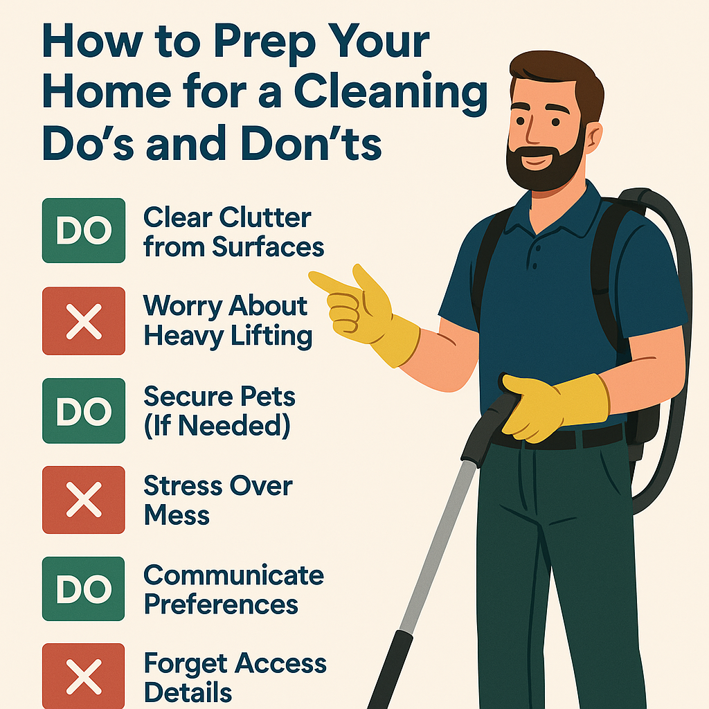 How to Prep Your Home for a Cleaning: Do’s and Don’ts
