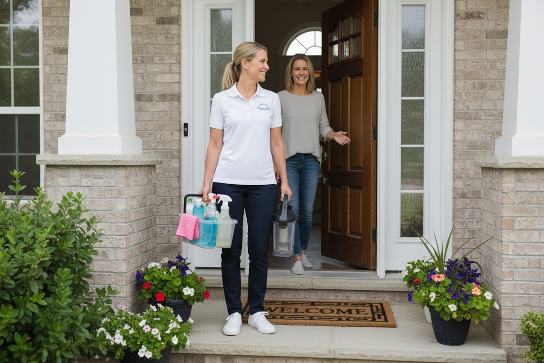 Mississauga cleaner after completing a regular cleaning service near Square One mall.