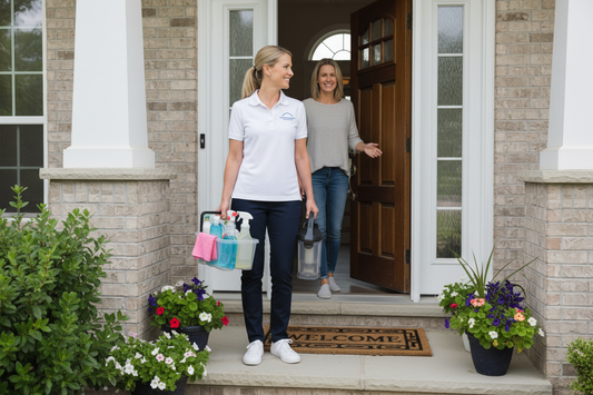 Mississauga cleaner after completing a regular cleaning service near Square One mall.