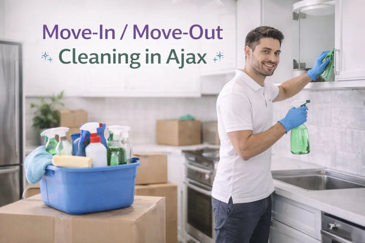 A cleaner doing Move in/out house cleaning in Ajax
