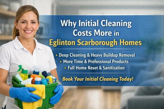 a cleaner holding all cleaning supplies