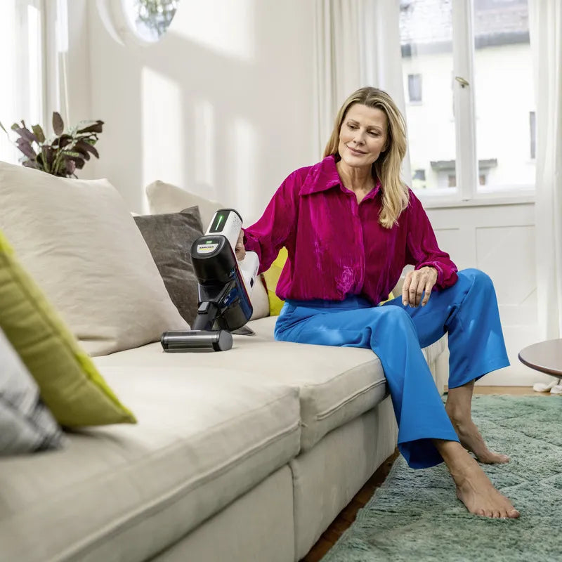 customer siting on couch 