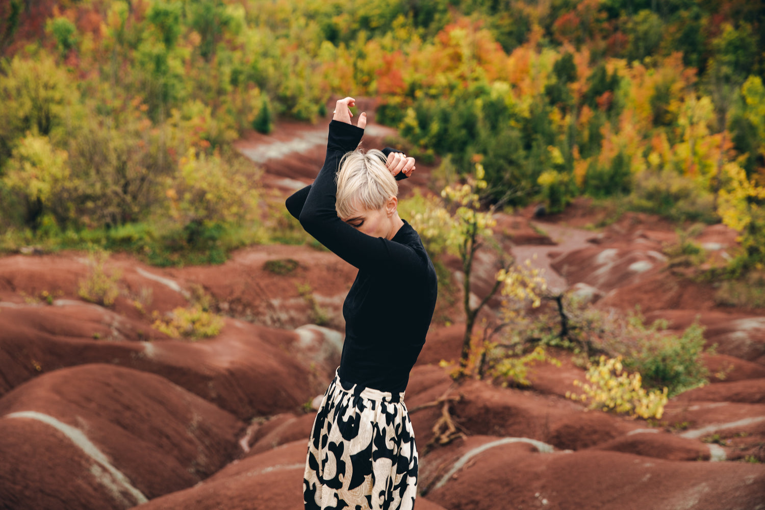 enjoying the location near by