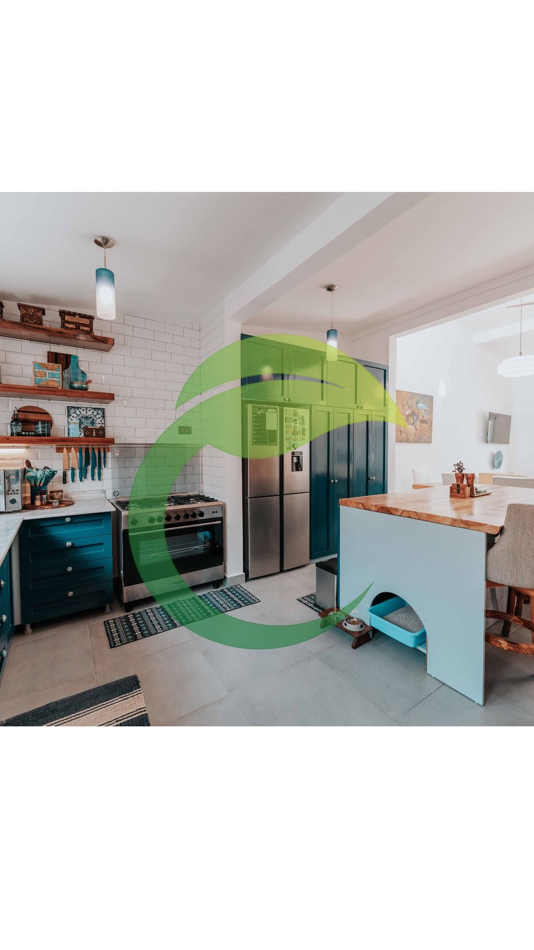 Moss Park house kitchen is tidy and well organized by SeeyonClean cleaners.