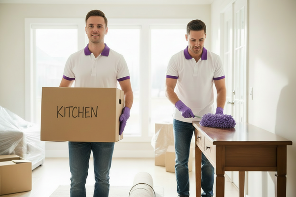 cleaners doing move in cleaning